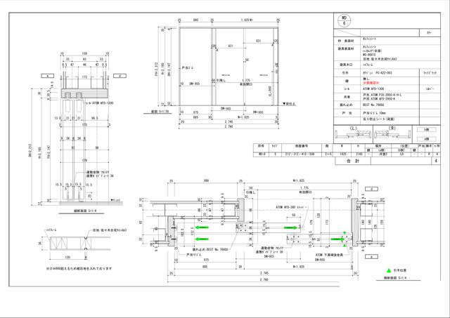 木製建具図面 作図例 22